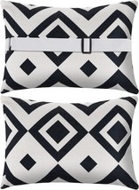 Two (2) Outdoor Lumbar Pillows, Each Measuring 16 X 11 Inches, With Blac... - $33.96