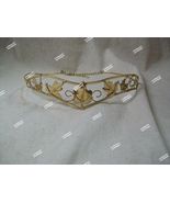 Gold Leaf Circlet Medieval Crown Headpiece Renaissance Maiden Princess G... - $34.48 CAD