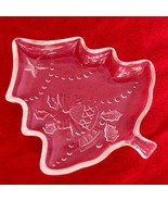 Christmas Tree Small Glass Server Plate Candy Snack Cookie Dish Home Bea... - $11.34