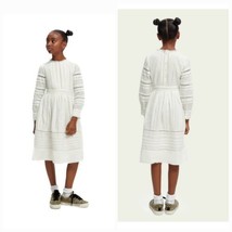 Scotch &amp; Soda LONG-SLEEVE Organic Cotton Embroidered Midi Girl Dresss Sz 10 $289 - £59.49 GBP