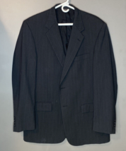 Evan Picone Blazer Sport Coat Sz 44L Gray Two Button Suit Jacket Made in USA - £17.02 GBP