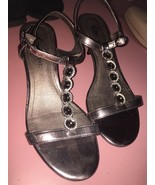 Fioni Night {Women Size 6} Silver Strappy Sandal High Heel Shoe-SHIPS SA... - $39.48