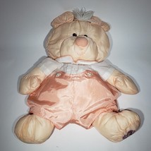 VTG 1986 Fisher Price Pink Bear Puffalump Nylon Parachute Fabric Plush Doll 8006 - £21.54 GBP