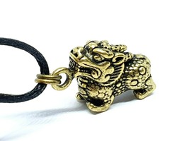 Pixiu Dragon Pendant Necklace Bronze Chinese Protection Health Wealth &amp; Boxed - £11.95 GBP