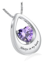 Cremation Jewelry Teardrop Urn Necklace for for - £36.47 GBP