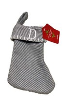 December Home Embroidered Fabric Felt Winter 12” Stocking/Holiday Letter D - £12.57 GBP