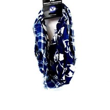 NCAA Brigham Young University BYU Cougars Tartan Logo Infinity Scarf - £14.45 GBP