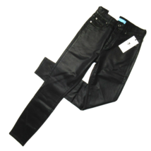 NWT 7 For All Mankind High Waist Ankle Skinny in b(air) Black Coated Jeans 25 - £49.18 GBP