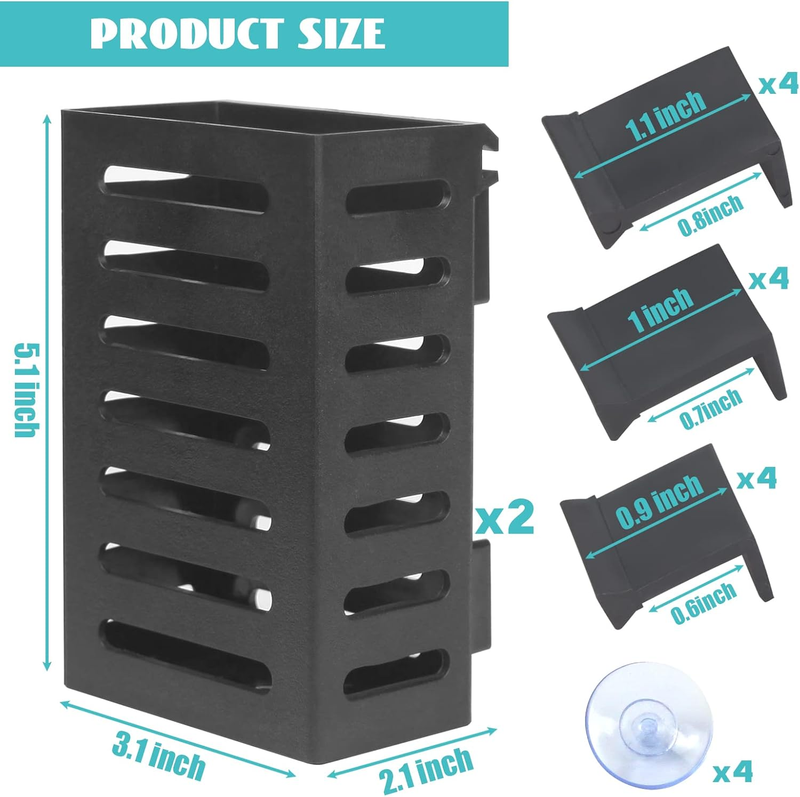 2 Pcs Aquarium Plant Holder, Fish Tank Plant Holder with Hooks and Suction Cups, Item image 4