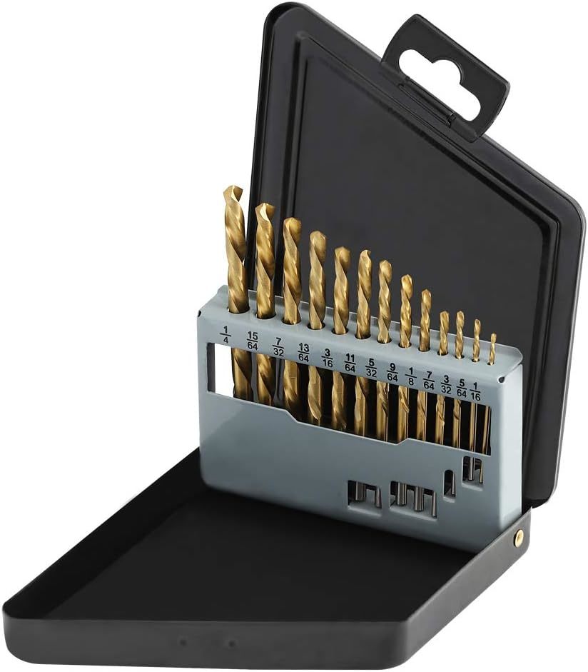 13-Piece Left-Handed Drill Bit Set From Comoware That Is M2 Hss With Tit... - $21.73