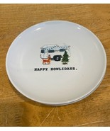 (3) Rae Dunn Magenta Christmas Happy Howlidays Dog Trailer 6&quot; Dessert Pl... - $54.14 CAD