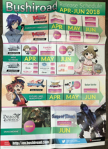 RELEASE SCHEDULE (2017) Bushiroad  20&quot; x 28&quot; promo poster - $276.85 MXN
