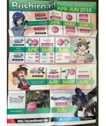 RELEASE SCHEDULE (2017) Bushiroad  20&quot; x 28&quot; promo poster - $276.85 MXN