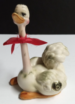 George Good Ceramic Ostrich Bird Vintage Figurine 5.25&quot;h Japan 1981 - £23.59 GBP