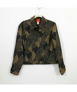 Hearts of Palm Metallic Gold, Black, Gray Jean Jacket US Size 14 - $23.75