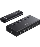 5-Port 4K HDMI Switch with Remote for PS5 Xbox Nintendo Fire Stick - $72.26