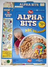 1997 Empty Post Alpha-Bits Wholesome Fun 15OZ Cereal Box SKU U198/206 - $18.99