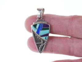 Vintage O James Navajo Channel inlay Arrowhead pendant from The Touch of Santa F - £197.68 GBP