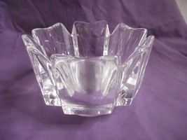 Orrefors Signed Corona Crystal Bowl by Lars Hellsten Sweden Mid-Century ... - $33.99