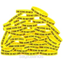 One Hundred (100) Crime Scene Do Not Cross Wristbands - Emergency Csi Bracelets - $58.29