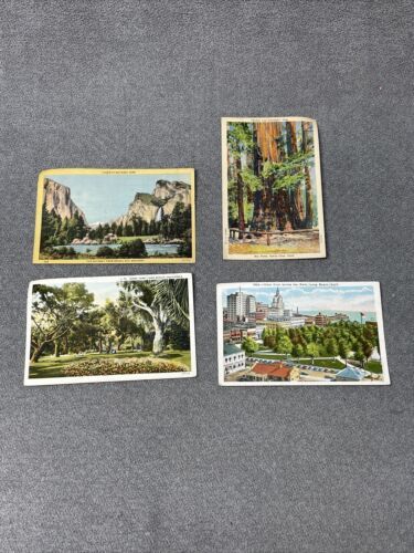 Vintage Lot of 4 California States Postcards Paper Ephemera Souvenir KG JD - $9.89
