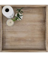 20” Rustic Square Ottoman Tray, Distressed Wood Coffee Table Serving Tra... - $922.49 MXN