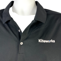 Kiteworks Nike Black Polo Golf Shirt sz XL Mens 50x32 Accellion Network ... - $26.96