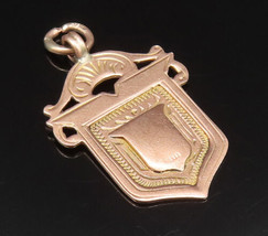 Hb &amp; S England 9K Gold - Vintage Antique Rose Gold Medallion Pendant - GP472 - £172.67 GBP