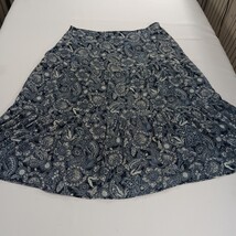 Notations WYRK0027 Women's Blue/White Paisley Side Zipper Skirt Size 1X  image 13