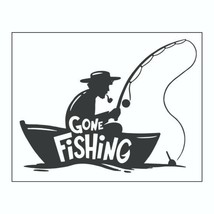 Gone Fishing Sticker, Decal, Bumper Sticker Truck, Fishing, Boat Stickers - £2.81 GBP+