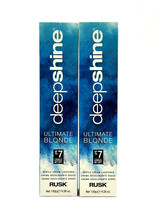 Rusk Deepshine Ultimate Blonde Up To 7 Gentle Cream Lightener 4.58 oz-Pack of 2 - £29.56 GBP