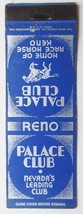 Palace Club - Reno Nevada Race Horse Keno 20Strike Matchbook Cover Miller&#39;s Beer - £1.59 GBP