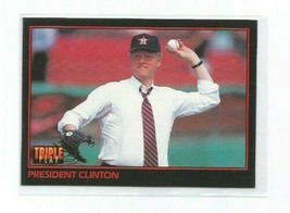 President Bill Clinton 1993 Donruss Triple Play Card #32 - £3.92 GBP