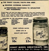 1949 Aviation Comet Dope Model Airplane Advertisement Finishing Paint Co... - £15.68 GBP