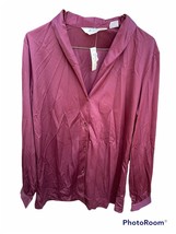 NWT Vintage Amy Barr Women’s Button Down Dress Shirt Polyester Blouse￼ B... - $18.57
