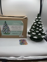 Ceramic Christmas Tree Flocked 13” The Vermont Country Store With Box - £31.47 GBP