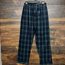 Vermont Country Pajama Pants Mens M Cotton Flannel Plaid Elastic Lounge USA Made - $26.60