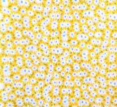 New Field of Daisies Jo-Ann Fabrics  White Yellow 19 in x 21 in 100% Cotton - $7.92