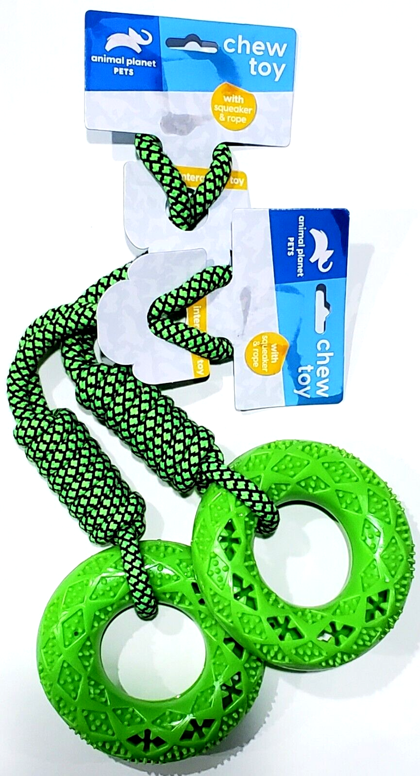 2 Packs Animal Planet Pets Chew Dog Toy Explore The Wonder Squeaker Rope - $33.99