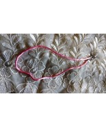 3.0mm 18&quot; Pink Silk Cord w/ Adjustable Clasp  - £11.77 GBP