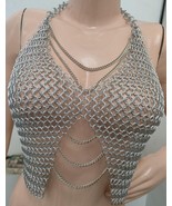 Chain mail Halter Butted Aluminium Bra top Worn Viking Top Bikini Sexy h... - $1,339.41 MXN
