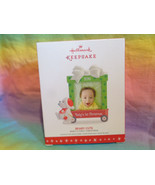 Hallmark Keepsake 2016 Beary Cute Baby&#39;s First Christmas Wagon Bear Frame - $3.95