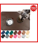 Elegant Waterproof Dog Food Mat in Chocolaty Brown, 24&quot;x16&quot; for Clean Fl... - $501.85 MXN