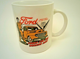  Classic Ford F Series V8 Pickup Truck POWER FOR THE WORKING MAN Coffee ... - $17.95