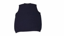 Mens Blue Blended Quality Sweater Vest Toscano Size Large Quality Made in ITALY - £14.64 GBP