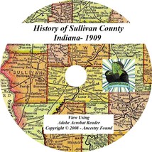 1909 History &amp; Genealogy of SULLIVAN County Indiana IN - £4.61 GBP