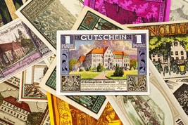 1920&#39;s Germany Notgeld Money 25pc City Views - Altona, Herford, Walsrode - £77.32 GBP