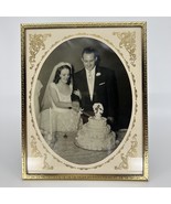 Vintage Metal Picture Portrait Frame With Wedding Art Photo MCM 8x10 Ornate - €17,28 EUR