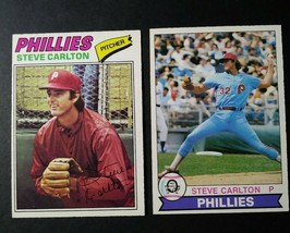 1977 &amp; 1979 O-Pee-Chee OPC Steve Carlton Phillies Baseball Cards NM-MT - £14.11 GBP