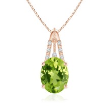 Authenticity Guarantee

1.94 Ct Natural Peridot Oval Shape Pendant With Diamo... - $939.00